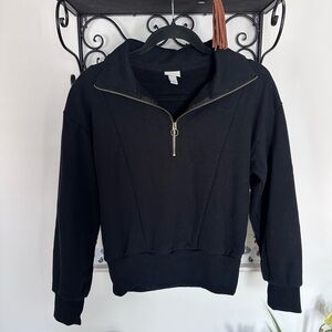 a new day Black Half-Zip Sweater